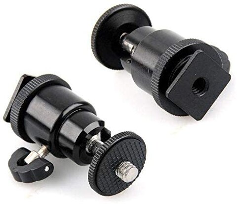 Coopic Studio Panoramic Rotation Swivel Mini Ball Head Camera Tripod Mounting Adapter (2 Pack)