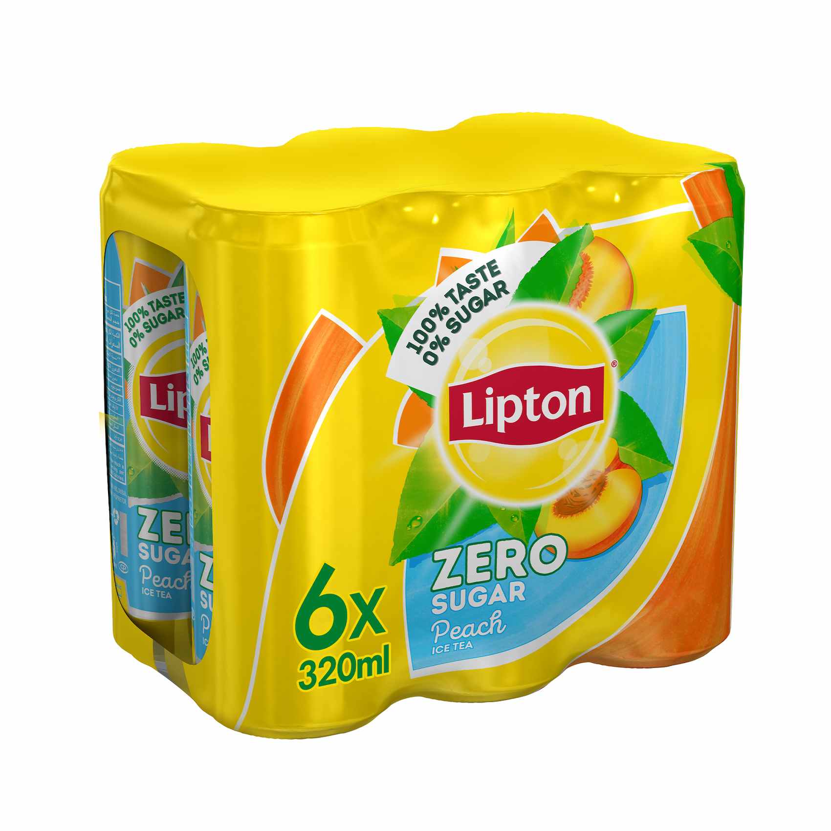 Lipton Zero Sugar Peach Iced Tea 320ml Pack of 6