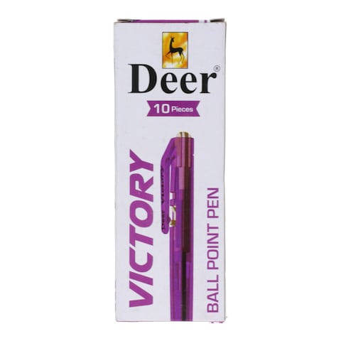 Deer Victory Ball Point Pen Black 10 pcs