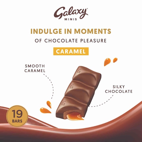 Galaxy Chocolate Minis Caramel Mini Chocolate Bars 19 Bars 266g