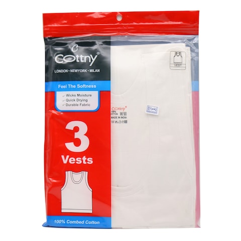 Cottny Mens Vest S/J 3 Pieces Pack X-Xl