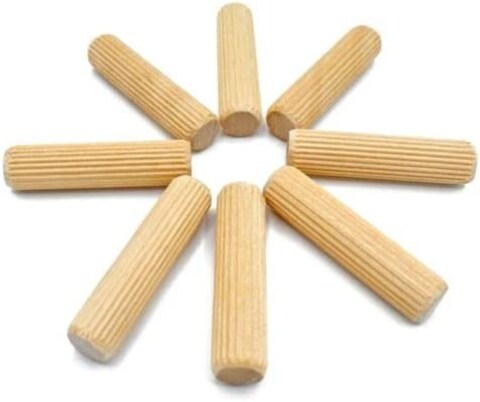 Robustline Wooden Dowel Pin 200pcs Pack of Wooden Dowels Plugs for Furniture  8 x 40 mm