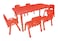 Rbwtoys Good Quality Adjustable Plastic Rectangular Table Kids Chair Set RW-17138 Size, 120&times;60&times;37cm