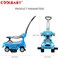 COOLBABY 3 in 1 Baby Walker Activity Ride-On Toys Mini Push Car with Covered Stroller Toddler Buggy Twisting Car for Unisex Outdoor Sports Scooters