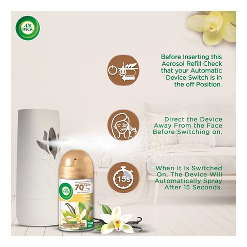 Air Wick Freshmatic Autospray White Vanilla Bean Air Freshener With Refill White 250ml
