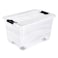 Okt Storage Box Transparent  With Casts 52L