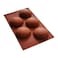5 Cavity Half Sphere Silicone Baking Molds for Making Chocolate, Cake, Jelly, Dome Mousse