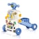 Teknum 5 - IN - 1 Baby Walker / وضع طاولة التعلم / وضع لوحة اللعبة / وضع السكوتر / وضع السفينة الدوارة مع لوحة المفاتيح الموسيقية - أزرق