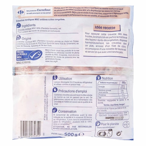 Carrefour Nordic Cooked Shrimps 500g