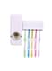 Generic Wall Mount Automatic Toothpaste Dispenser White/Silver/Clear 11x3x5centimeter