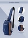 Parajohn Anti Theft Crossbody Sling Bag, Shoulder Backpack, Lightweight Chest Daypack With USB Charging Port - Blue