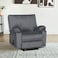 In House Velvet Rocking Recliner Chair - Grey - H1