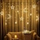 Generic - 2.5M Star Curtain Light Moon Lighting String For Indoor Outdoor Decoration - Eu Plug