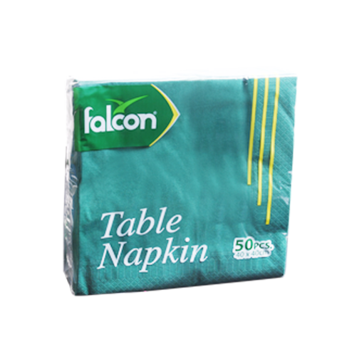 Falcon Paper Napkin Green Disposable 40 x 40 CM (1 Pack x 50 Sheets)