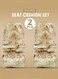 2 Piece Sheepskin Fur Car Seat Cover Universal Size Long Wool Car Seat Cushion