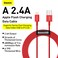 Baseus Superior Series USB to Lightning-Fast Charging Cable Data Transfer 2.4A for iPhone 13 12 11 Pro Max Mini XS X 8 7 6 5 SE iPad and More (1M) Red