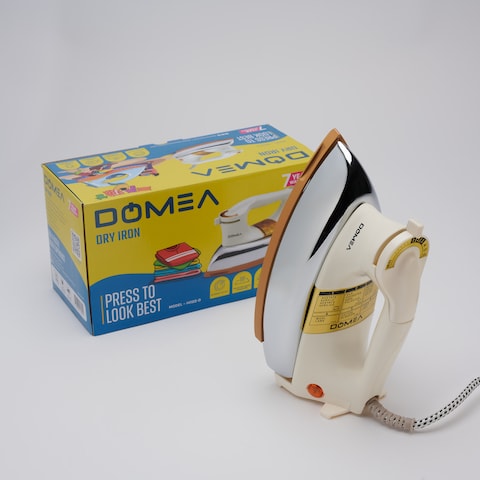 DOMEA&reg;&reg; Electric Dry Iron, 1200W, 1.9 kg Heavy Weight, Ceramic Coating, Automatic Thermostat Cut-Off, Suitable for All Cloth Types   7 Years Warranty
