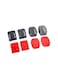 Ozone - 8-Pieces Adhesive Mount For GoPro Action Camera Black