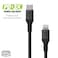Scosche StrikeLine Premium Braided USB-C to Lightning Charge and Sync Cable 1.2M Black (PD Compatiable), Ci4B4SG-SP