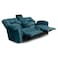 American Polo Velvet Double Cinematic Recliner Chair With Cups Holder - Dark Turquoise - American Polo