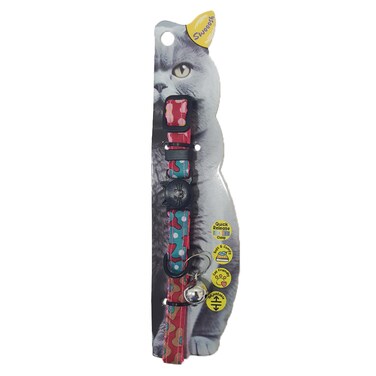 Swooosh Leafy Cat Safe Cat Collar Multi Colour Pack of 3