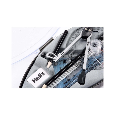 Helix Oracle Maths Set Grey 9 PCS