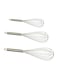 Generic 3-Piece Egg Whisk Set - Silver 8, 10, 12Inch
