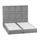 In House Berlin Linen Bed Frame - Queen - 200x160cm - Light Gray