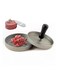 Generic 1 Set Round Shape Hamburger Press Aluminum Alloy Hamburger Meat Beef Grill Burger Press Patty Maker Mold -Silver 11cm