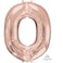 Anagram Letter O Foil Balloon- 33-Inch Size- Rose Gold