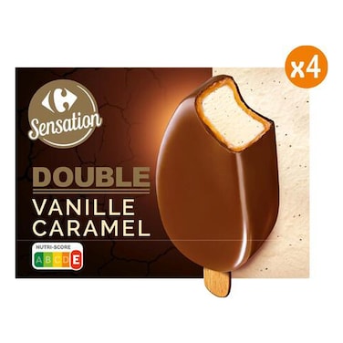 Carrefour Sensation Double Vanilla Caramel Ice Cream Bar 340g