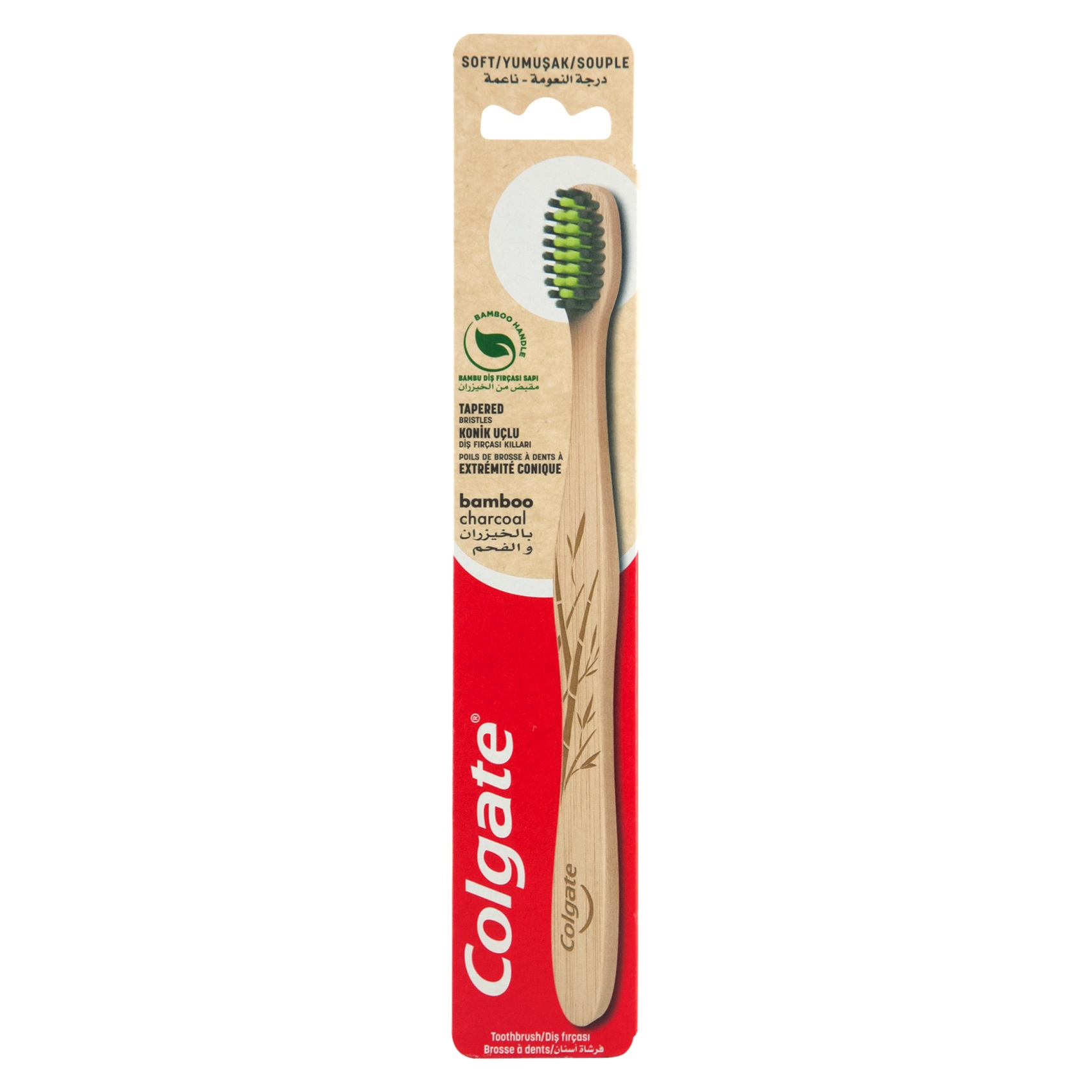 Colgate Bamboo Charcoal Black Soft Toothbrush 1 Pcs