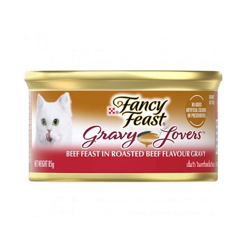 Fancy Feast Gravy Lovers Beef Flavoured Cat Food 85g