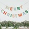 Gold Foiled Merry Christmas Card Banner 2.5m