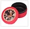 Lavish Push Down Alloy Wheels, 1 Unit Ashtray, Spinning Ashtray Round For Home, Office, Car Gift Color Red