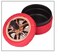 Lavish Push Down Alloy Wheels, 1 Unit Ashtray, Spinning Ashtray Round For Home, Office, Car Gift Color Red