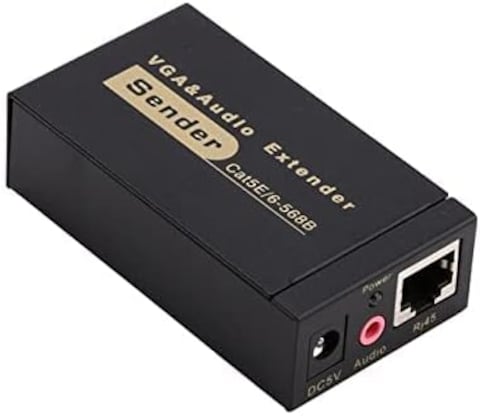 DKURVE&reg; 1080P VGA extender with audio over cat5/6 cable up to 100M VGA to RJ45 ethernet converter extender for PC laptop projector