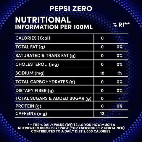 Pepsi Zero Cola Beverage Bottle 500ml