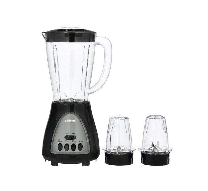 3-In-1 Blender, Powerful Motor 400W, GSB44034   Stainless Steel Cutting Blades   Six Speed With Pulse Function   1.5L Jar   Juice Extractor For Whole Fruits Vegetables, Ice Crusher