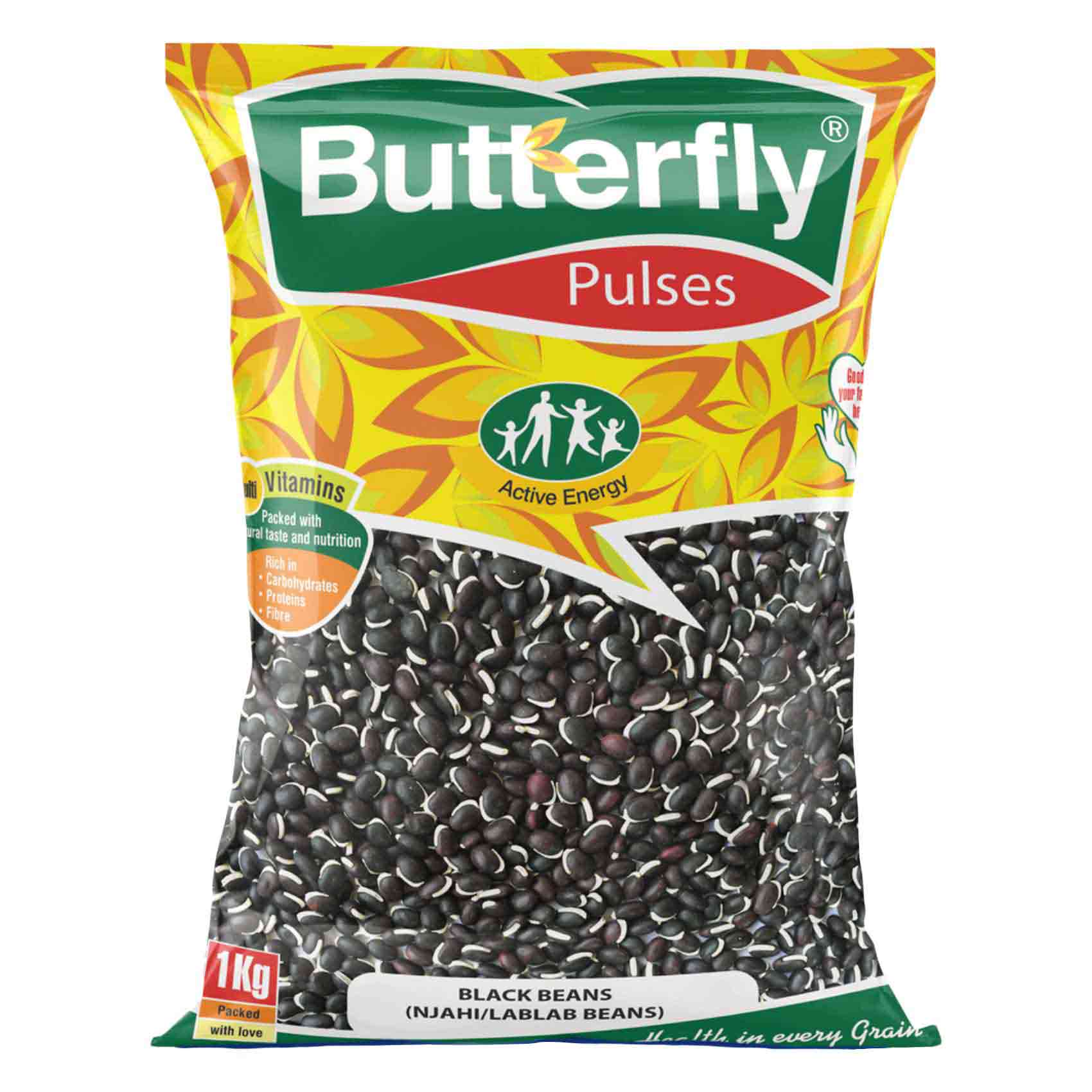 Butterfly Pulses Njahi Black Beans 1Kg