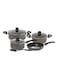 ROYALFORD 8-Piece Cookware Set Black/Clear standard