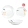 My choice Cut Decal Coup Shape Serveware Set White 18 PCS