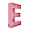 LED Marquee Letter Light Sign Wooden Pink (E) 25cm