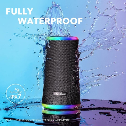 Soundcore Anker Flare 2 Bluetooth Speaker, With Ipx7 Waterproof Protection And 360&deg; Sound For Backyard And Beach Party, 20W Wireless Speaker With Partycast, Eq Adjustment, And 12-Hour Playtime