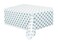 Decorative Silver Dots Plastic Tablecover 54in X 108in