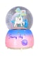 H&amp;L Zakka - Stary Sky Unicorn Snow Crystal Ball Music Box Gift Transparent Round Ball Dream BluePink