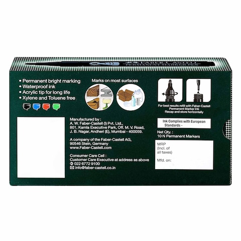 Faber Castell  Marker Permanent Black Round.