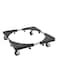 Generic Multifunctional Movable Washing Machine And Refrigerator Stand Black /Silver