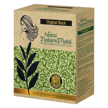 Nisha Nature Mate Henna Based Hair Colour Original Black 60g
