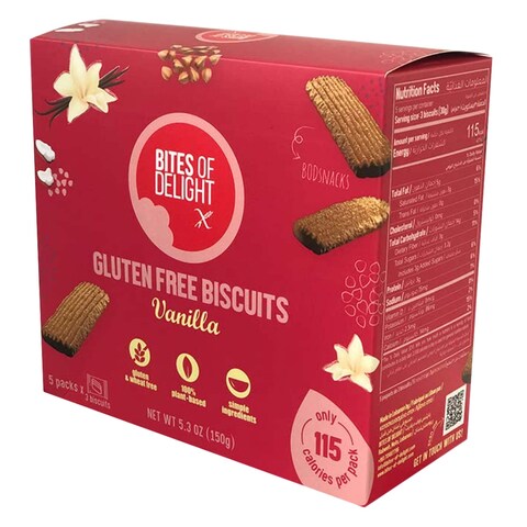 Bites Of Delight Gluten Free Vanilla Biscuits 150g